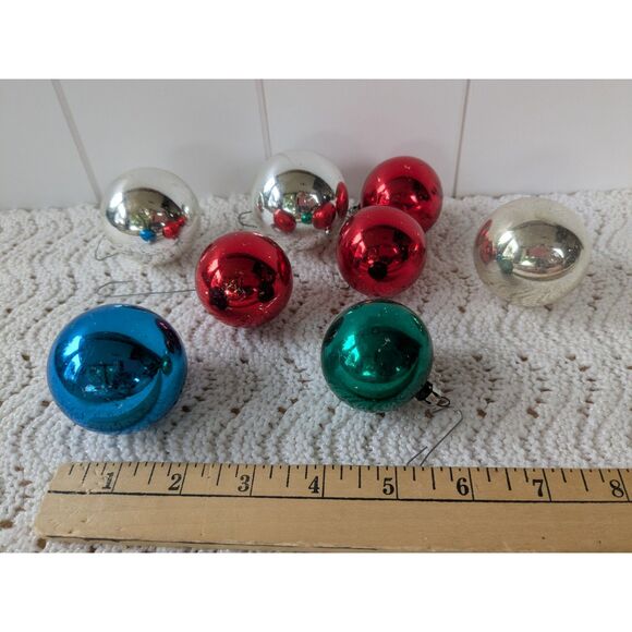 Lot of 9 vintage Christmas Balls - Made in Poland - Picture 1 of 6